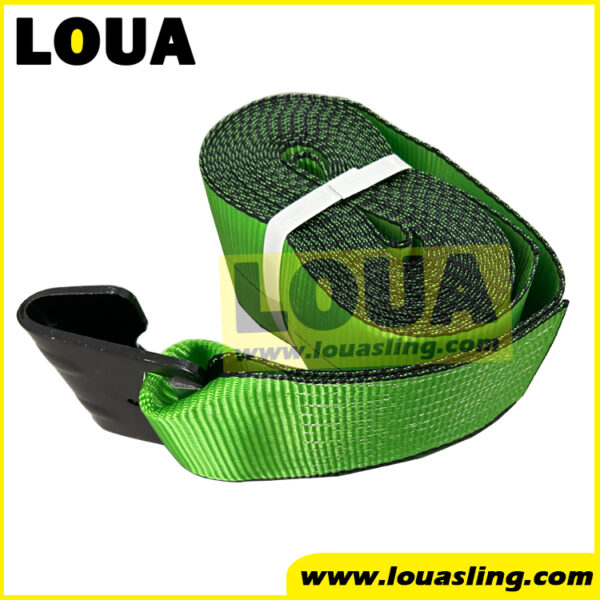 Trusted manufacturer supply Winch strap with flat hook 4&#8243; 27FT/30&#8242; Multi-color available  Factory supplier China WLL5400LBS