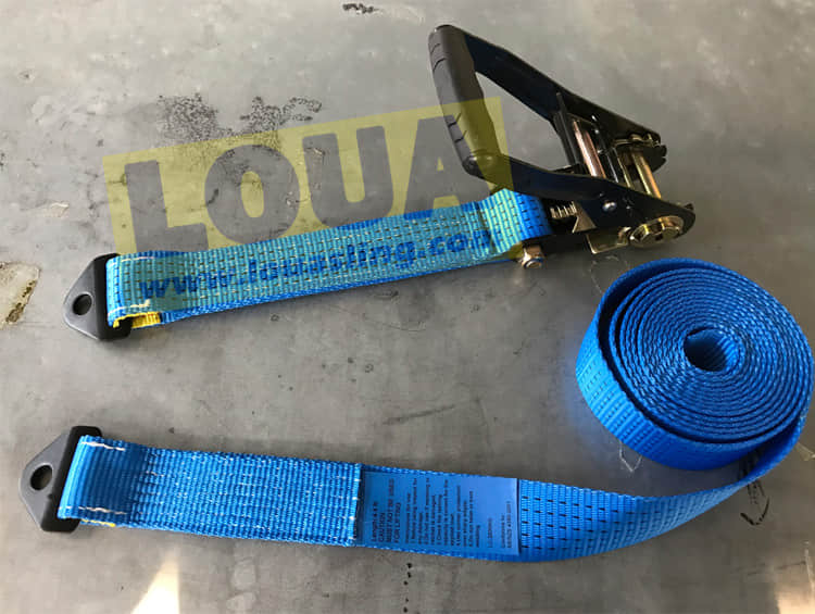 Custom ratchet strap with anchor plate
