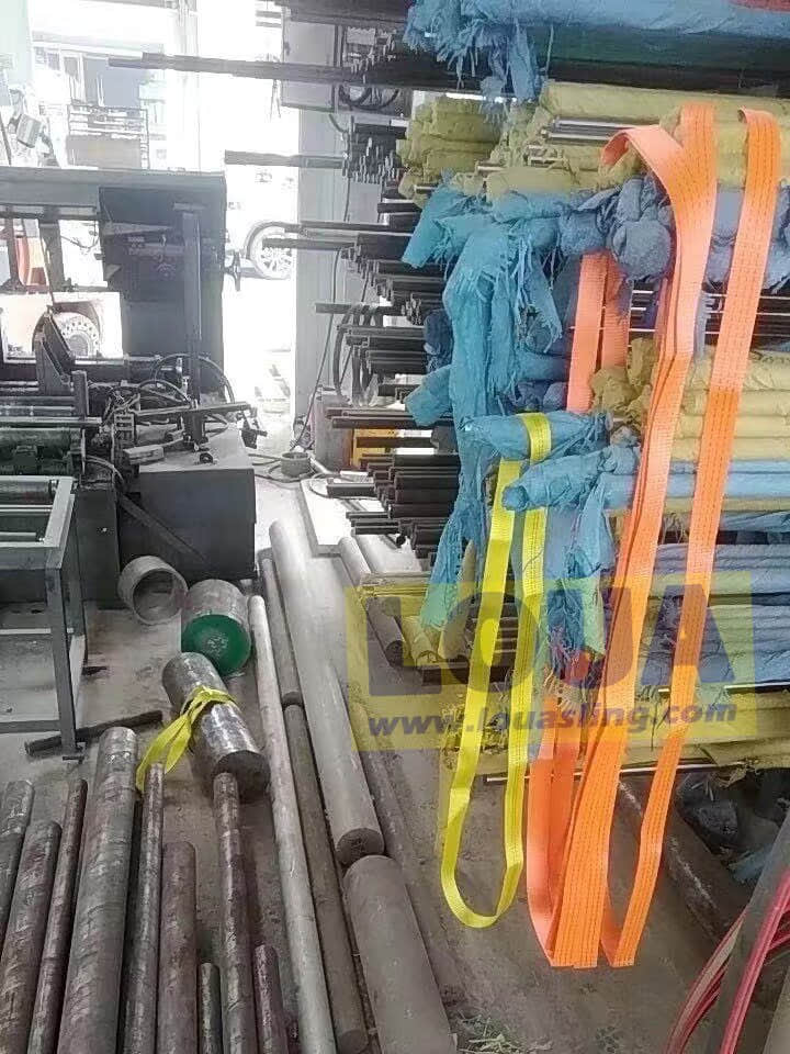 Custom Endless webbing sling for Stainless pipe | disposable lifting strap