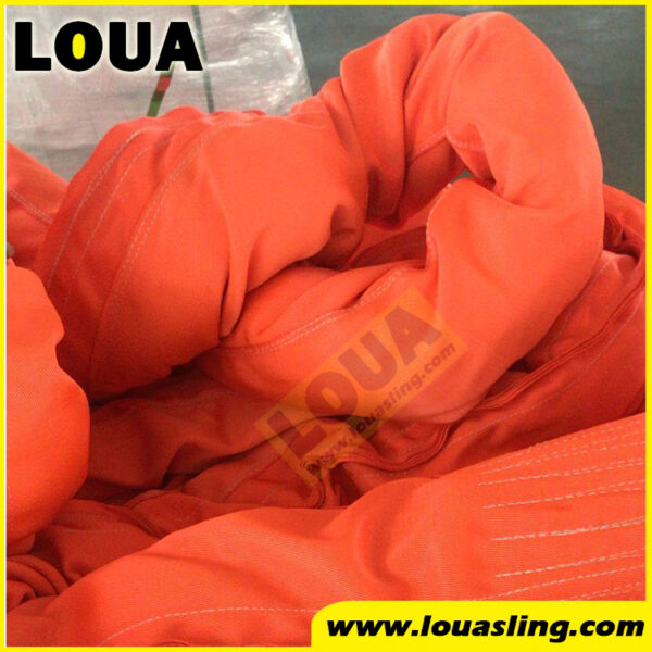 WLL80 ton heavy duty polyester endless round sling lifting strap with mill certification