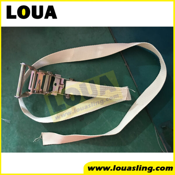 Aramid webbing ratchet strap | High melting point Tie down coupling strap | hold down tensioner belt flame resistance mounting strap