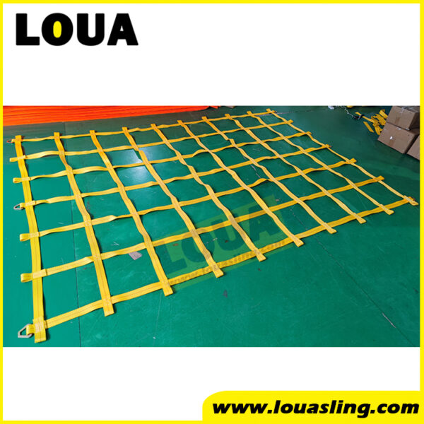 Custom made high quality webbing cargo secure net | Trailer cargo secure net China supplier | Truck bed cargo net