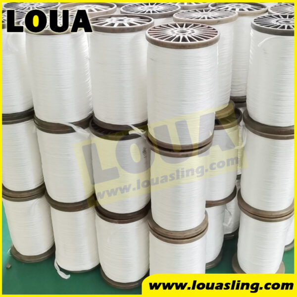 UHWMPE twisted yarn for Heavy duty round sling with WMPE core