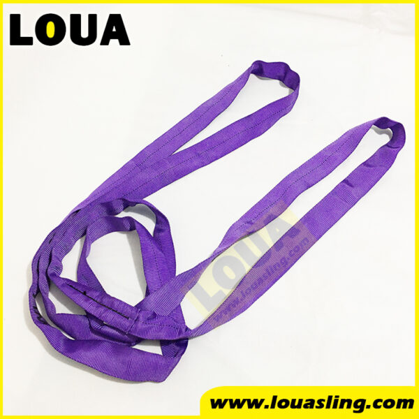 WLL 1ton polyester round sling purple EN STANDARD 7:1, 6:1 | China manufacturer supplier steel lifting belt flexible strap