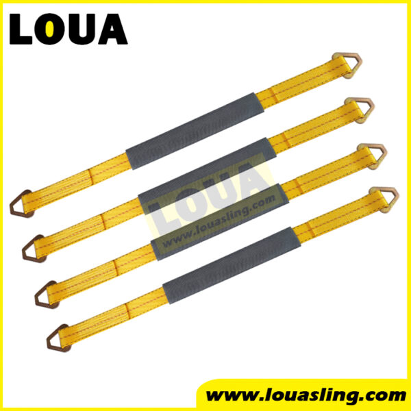 Axle strap with delta ring 2” 24” 36” with protective sleeve | custom made bridle connect towing loop | suspension limit strap