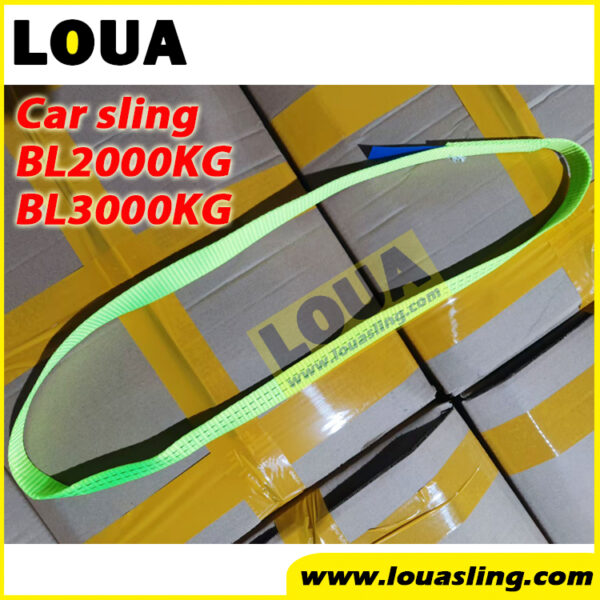 BL2000KG 2ton car sling for RORO vessel | 3000KG 3ton vehicle transportation wheel connect belt truck sling
