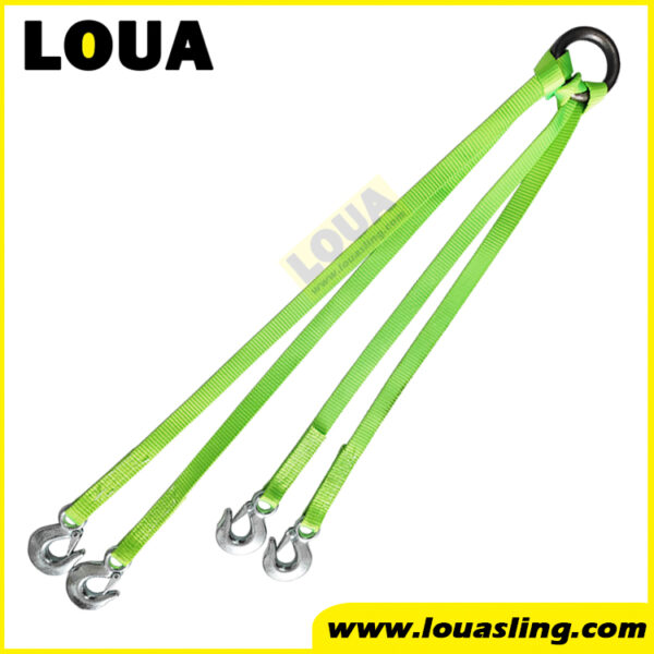 Custom made lifting bridle rescue stretcher | 4 point lifting sling | 4-leg basket lifting belt assembly | adjustable bridle sling