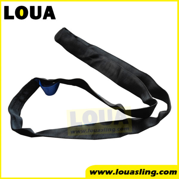 Stage black polyester round sling | Black round sling