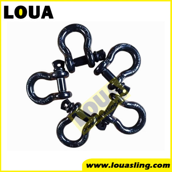 Stage black rigging shackle | Black connecting ring