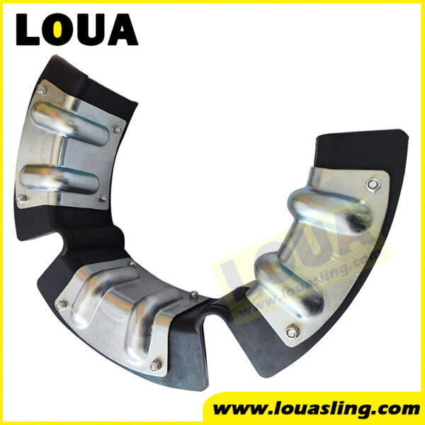 Steel coil edge protector factory with rubber manufacturer supplier |Heavy duty coil cuff rubber pad for chain