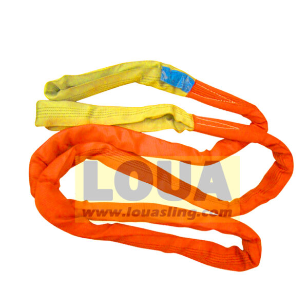 Custom PES eye-eye round sling | flexible lifting strap soft sling | China manufacture supplier anchor connect mooring strap