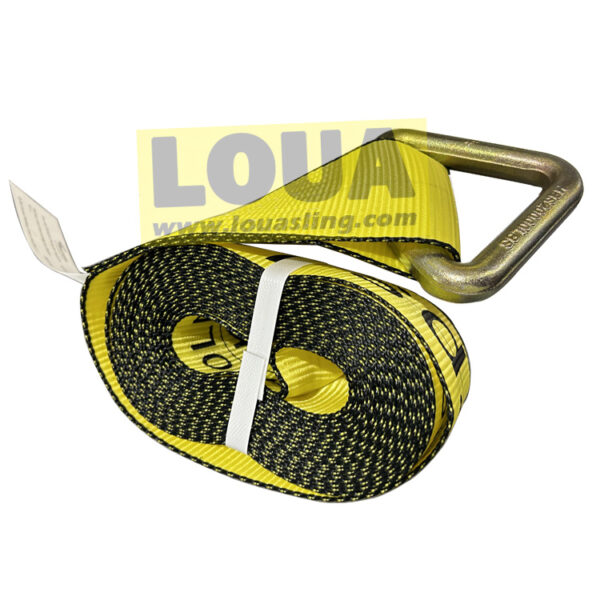 Custom Winch straps with Forged delta ring 4&#8243; 27&#8217;/30&#8242; | China manufacture supplier factory WLL5400LBS WINCH strap